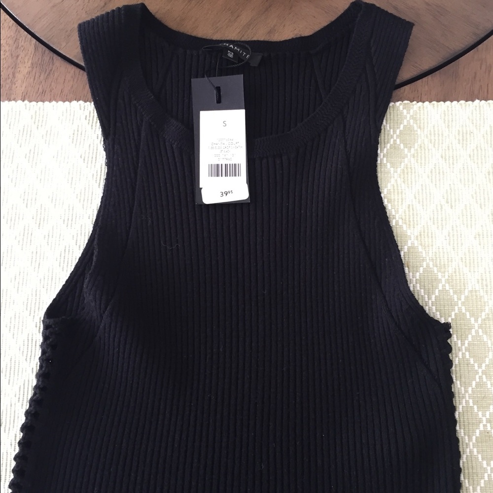 Black Nit Crop Top